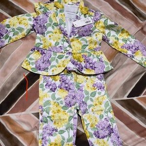 Janie and Jack floral suit for girls